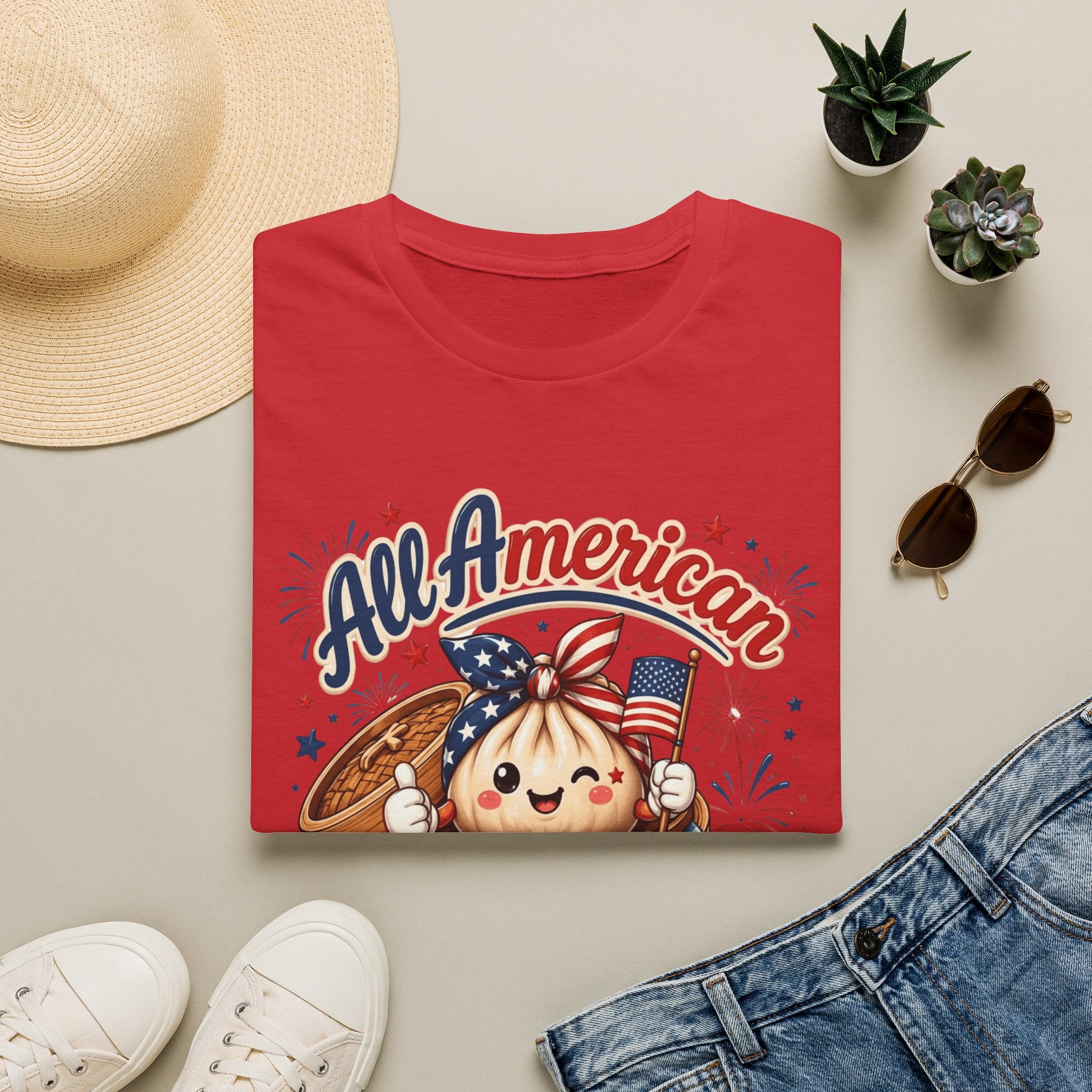 All-American Dumpling T-Shirt — Cute Patriotic 4th of July Tee