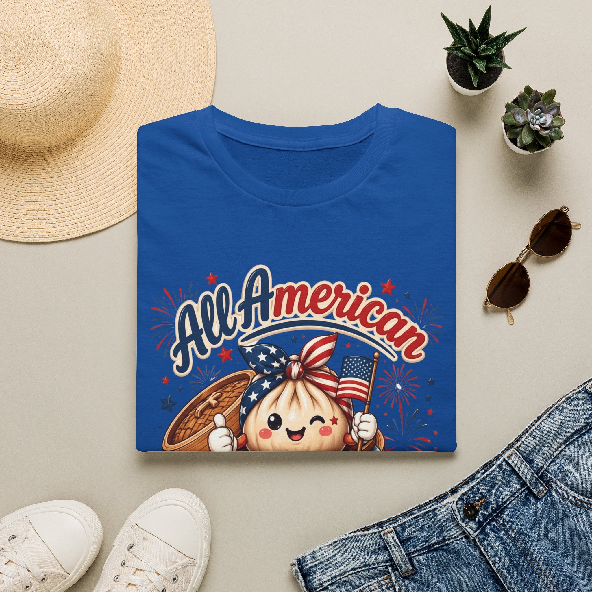 All-American Dumpling T-Shirt — Cute Patriotic 4th of July Tee