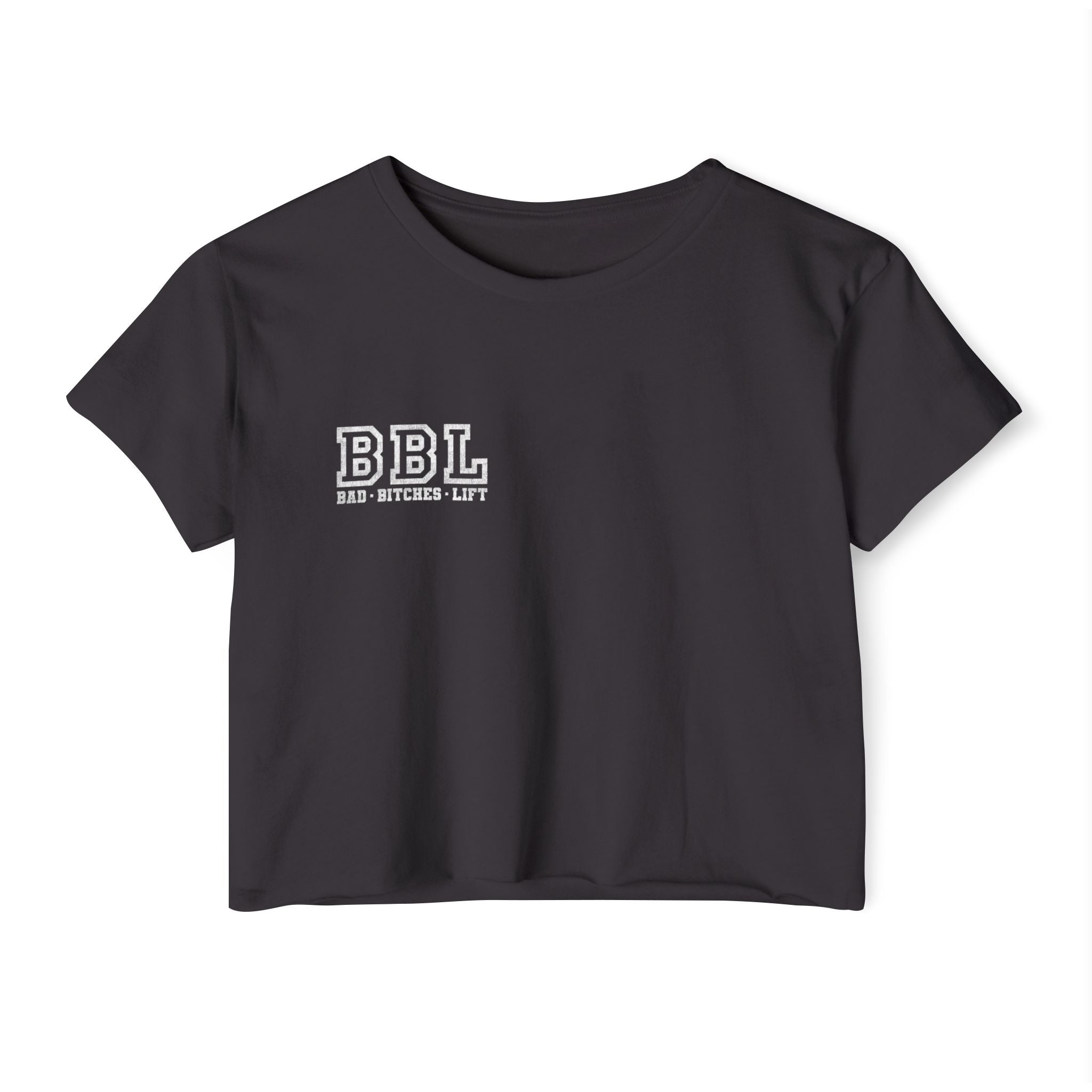 Crop Top — "Exercising Just Enough to F*ck & Fight" Retro Script Festival Tee