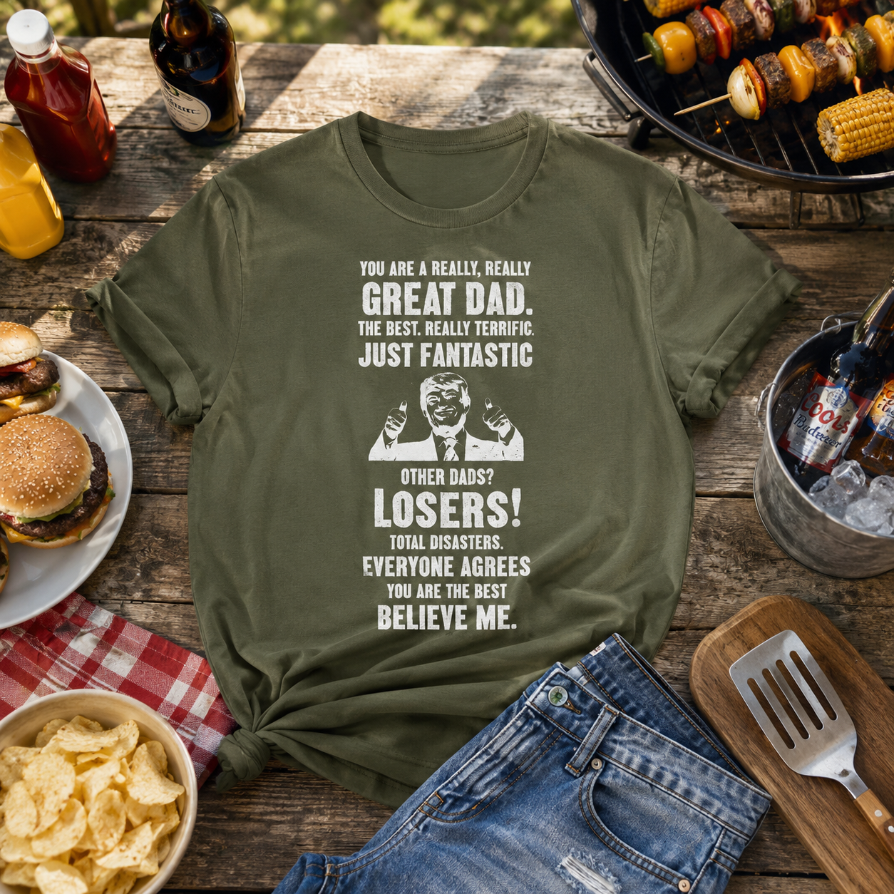 Great Dad Funny Quote T-Shirt — "You Are A Really Really Great Dad" Father's Day Tee