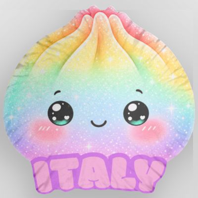 Dumpling Pillow Rainbow Colors — Personalized Custom Shaped Cute Decorative Pillow - Your choice of color