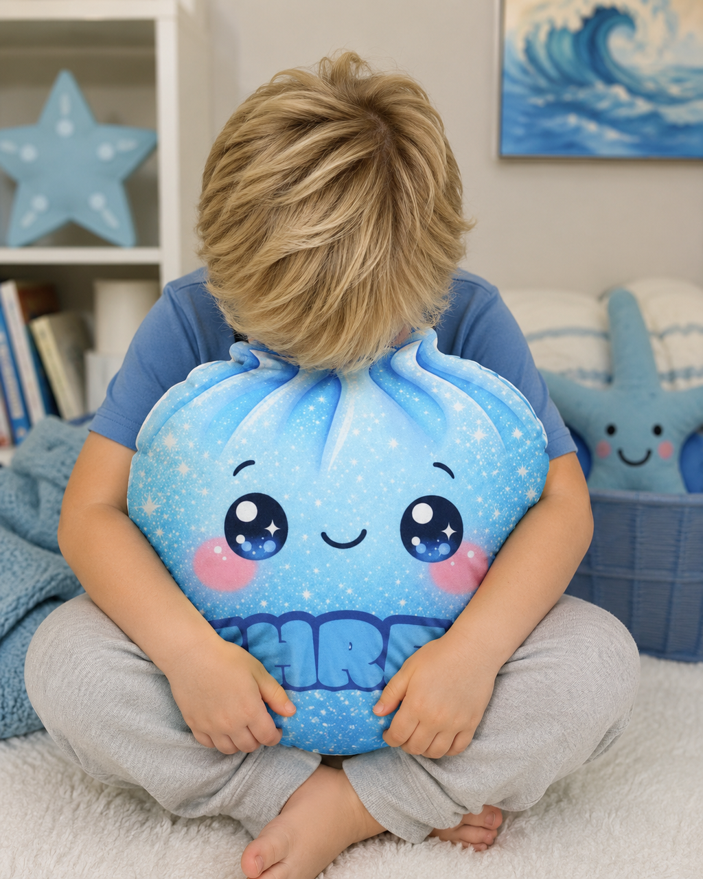 Personalized Dumpling Pillow, Custom Name Kawaii Throw Pillow, Cute Kids Room Decor, Shaped Plush Pillow, All Occasion Gift for Boys
