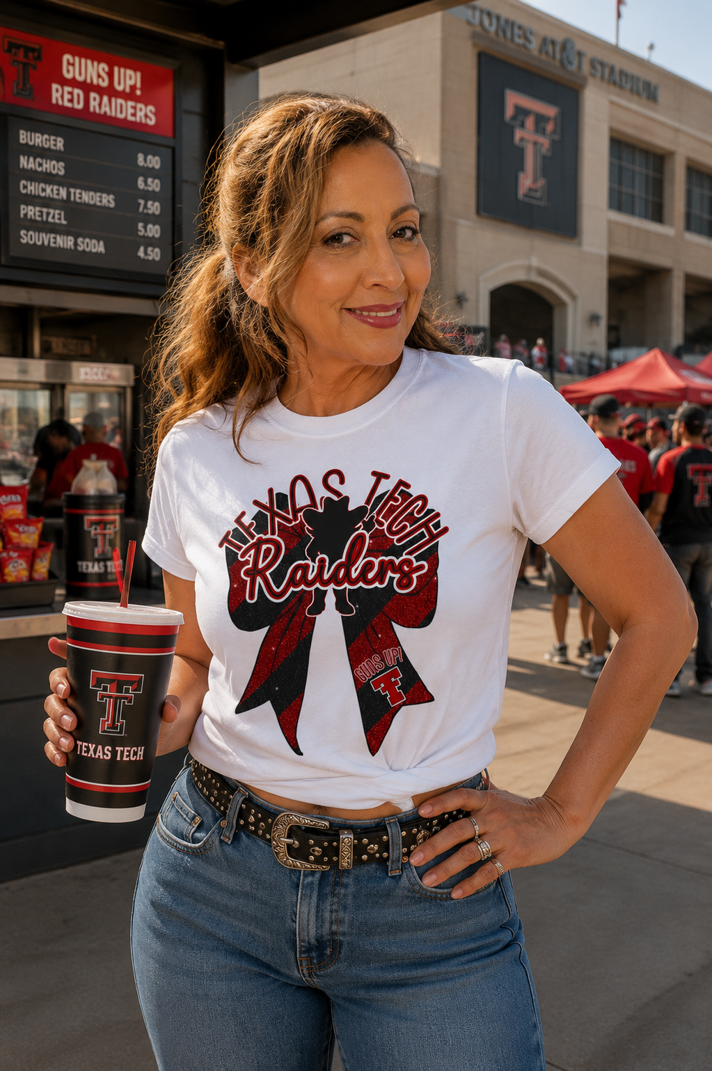 Texas Tech Red Raiders Ribbon T-Shirt — Red & Black Spirit Tee - Football t-shirt - Lady Raiders