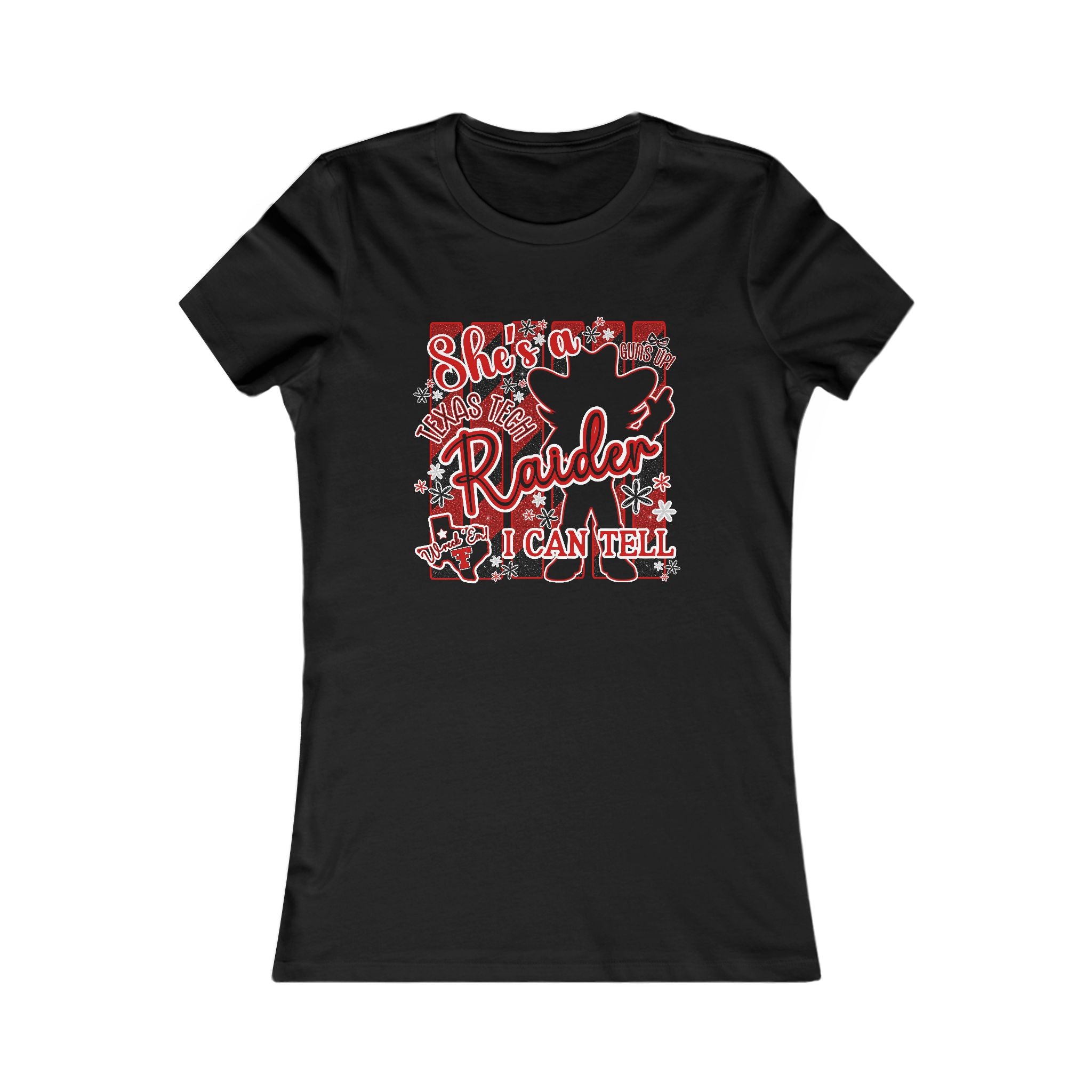 Lady Raider's -  'She's a Raider I Can Tell' Football Fan T-Shirt - Women's Favorite Tee