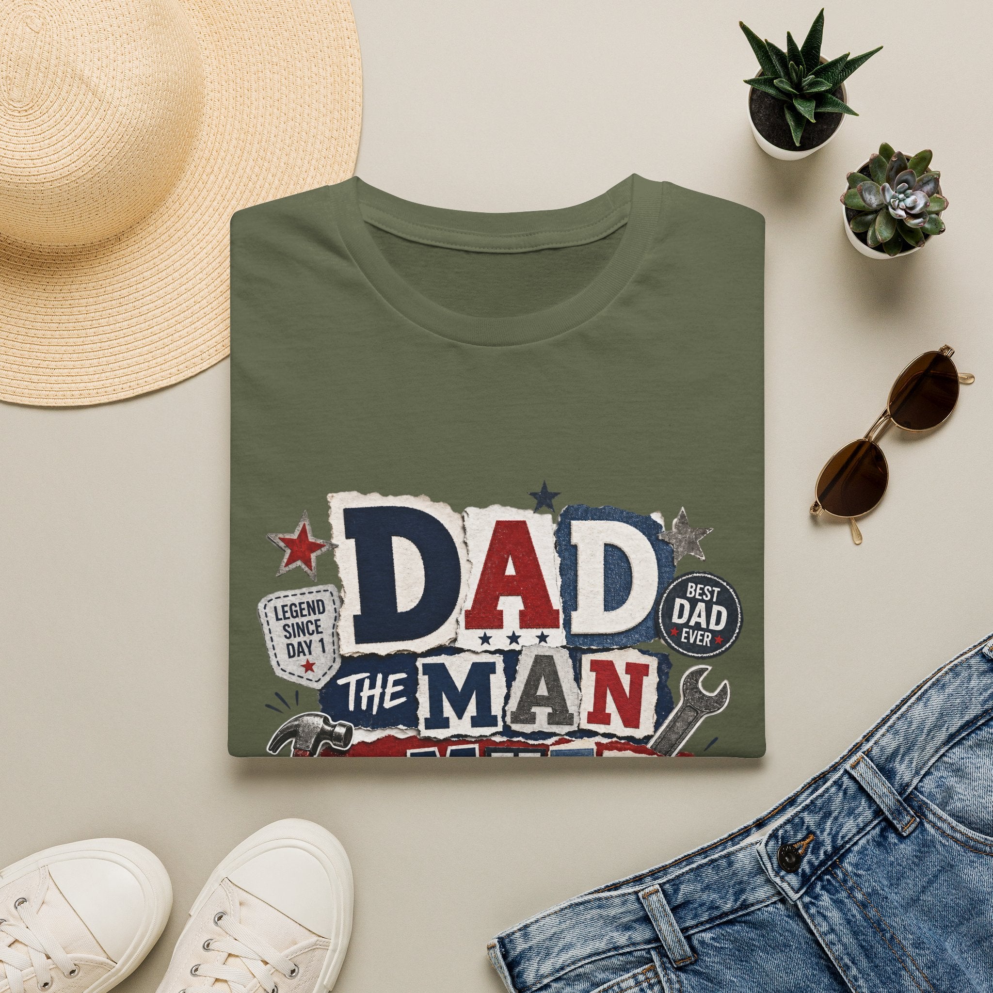 Dad The Man The Myth The Legend T-Shirt — Father's Day Vintage Tool Graphic Tee