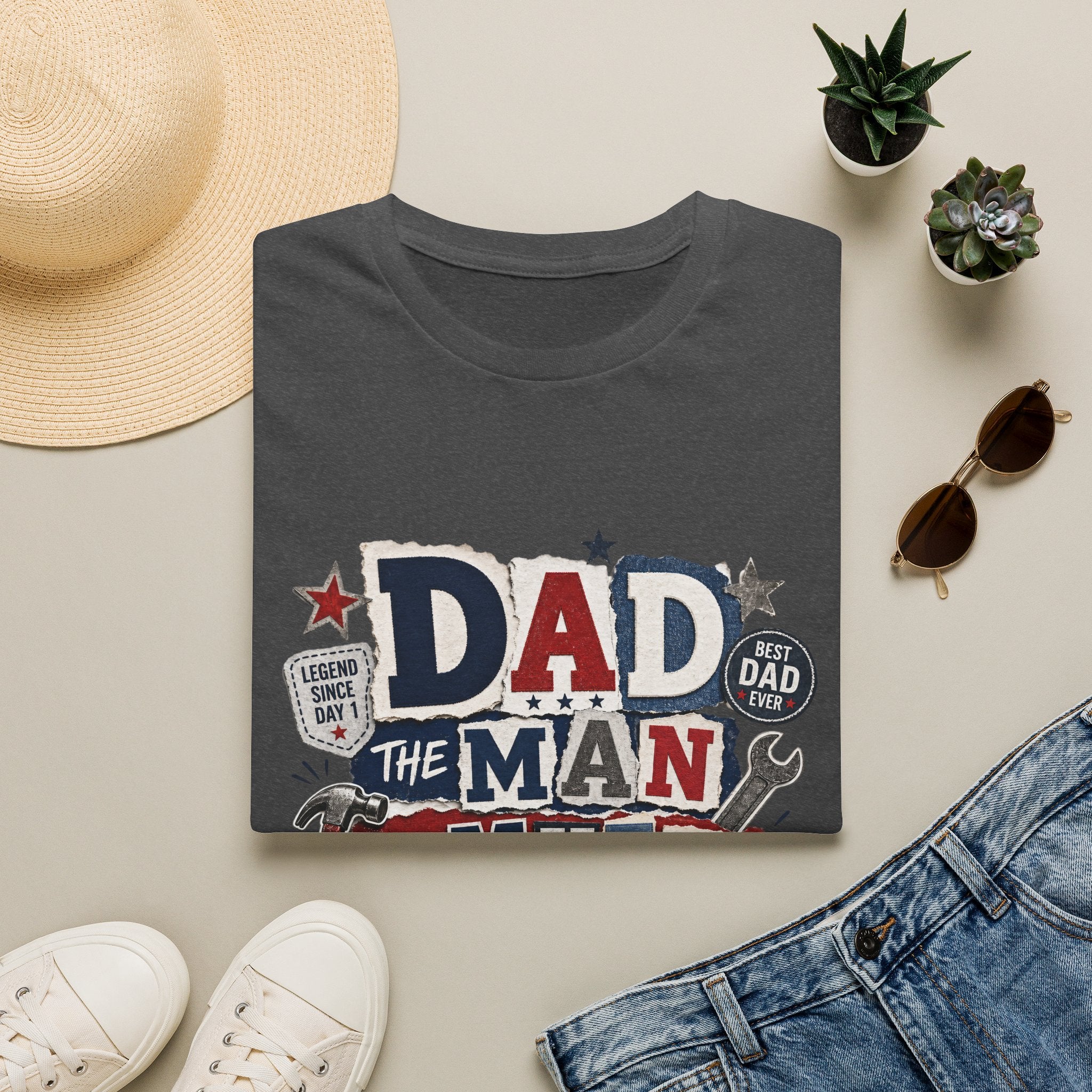 Dad The Man The Myth The Legend T-Shirt — Father's Day Vintage Tool Graphic Tee