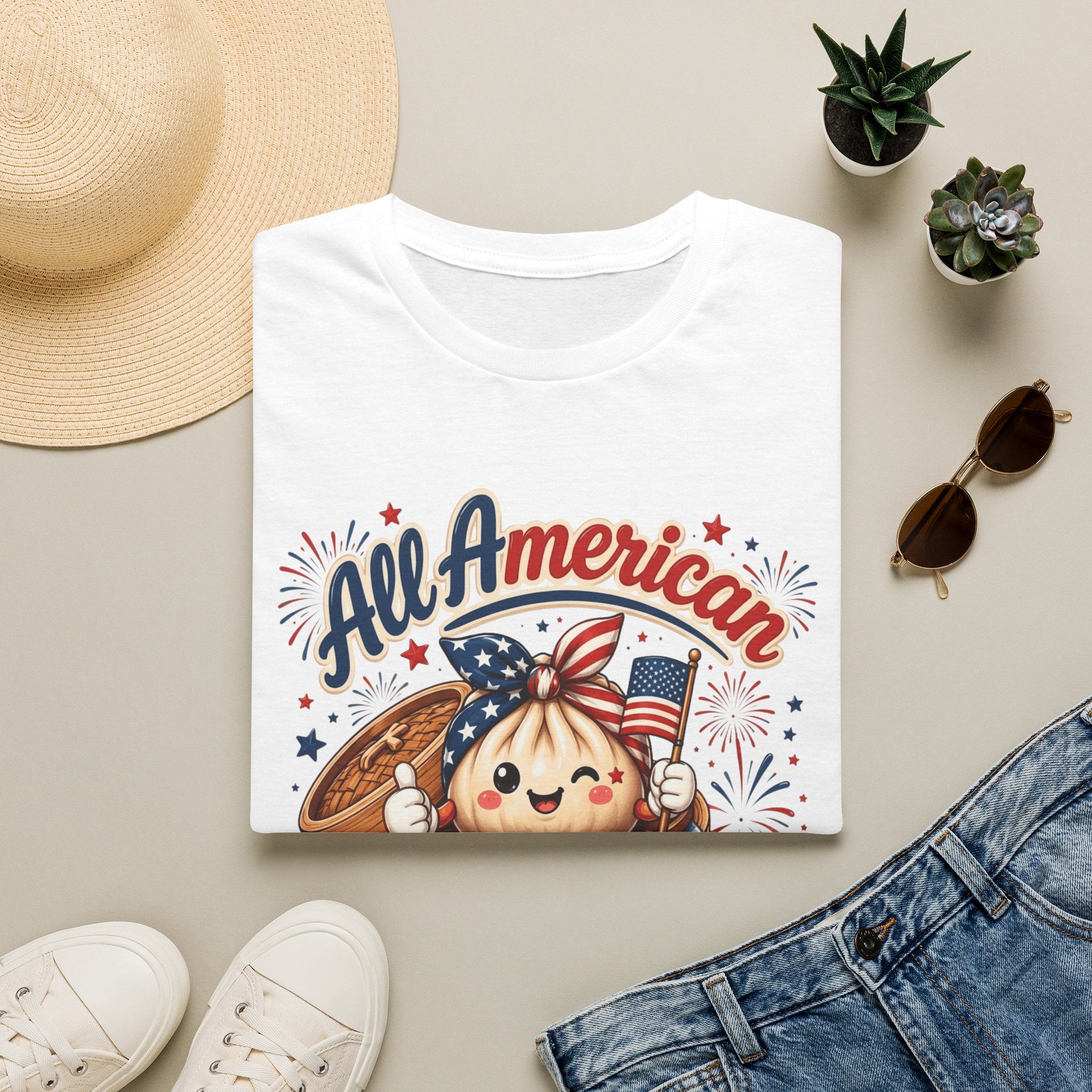 All-American Dumpling T-Shirt — Cute Patriotic 4th of July Tee