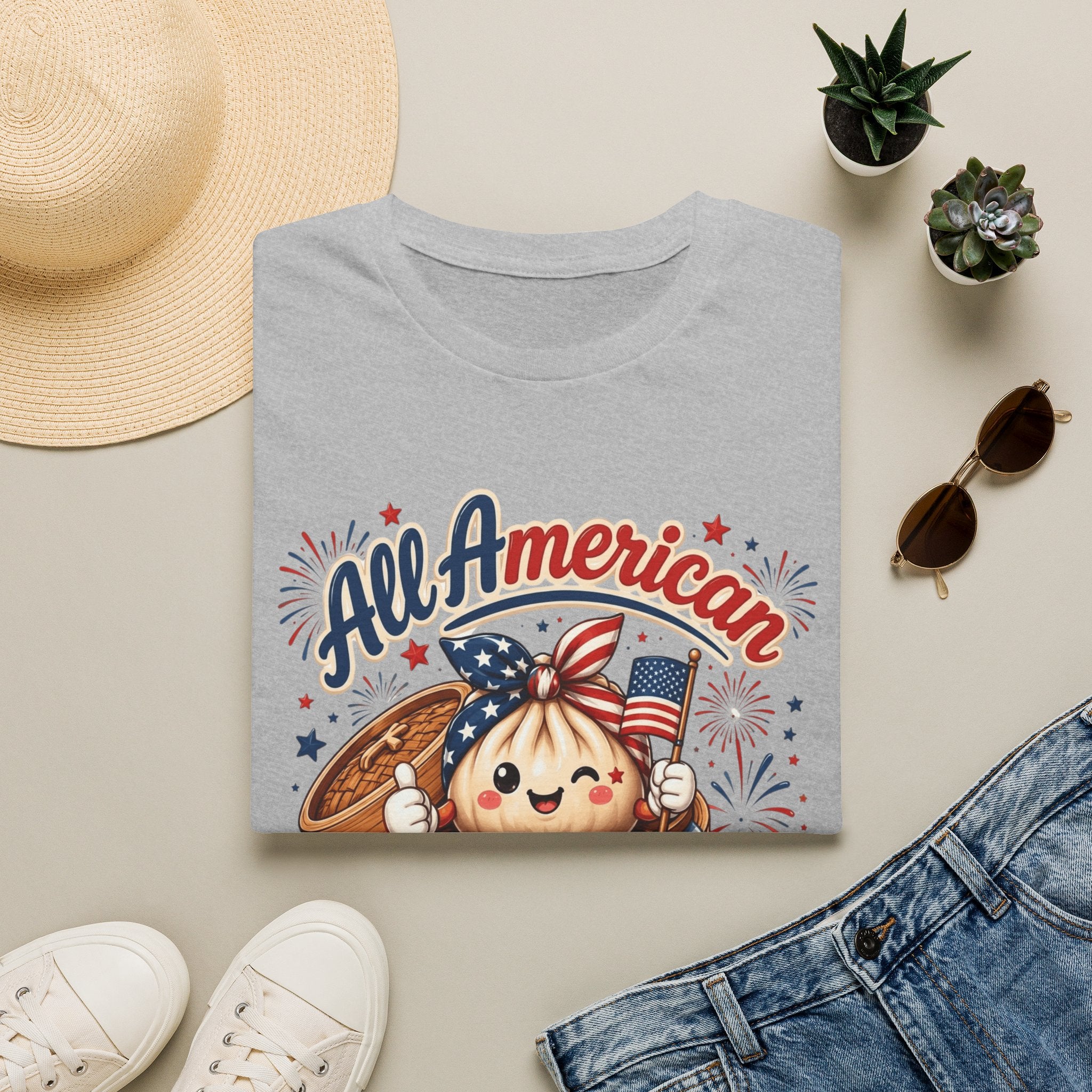All-American Dumpling T-Shirt — Cute Patriotic 4th of July Tee