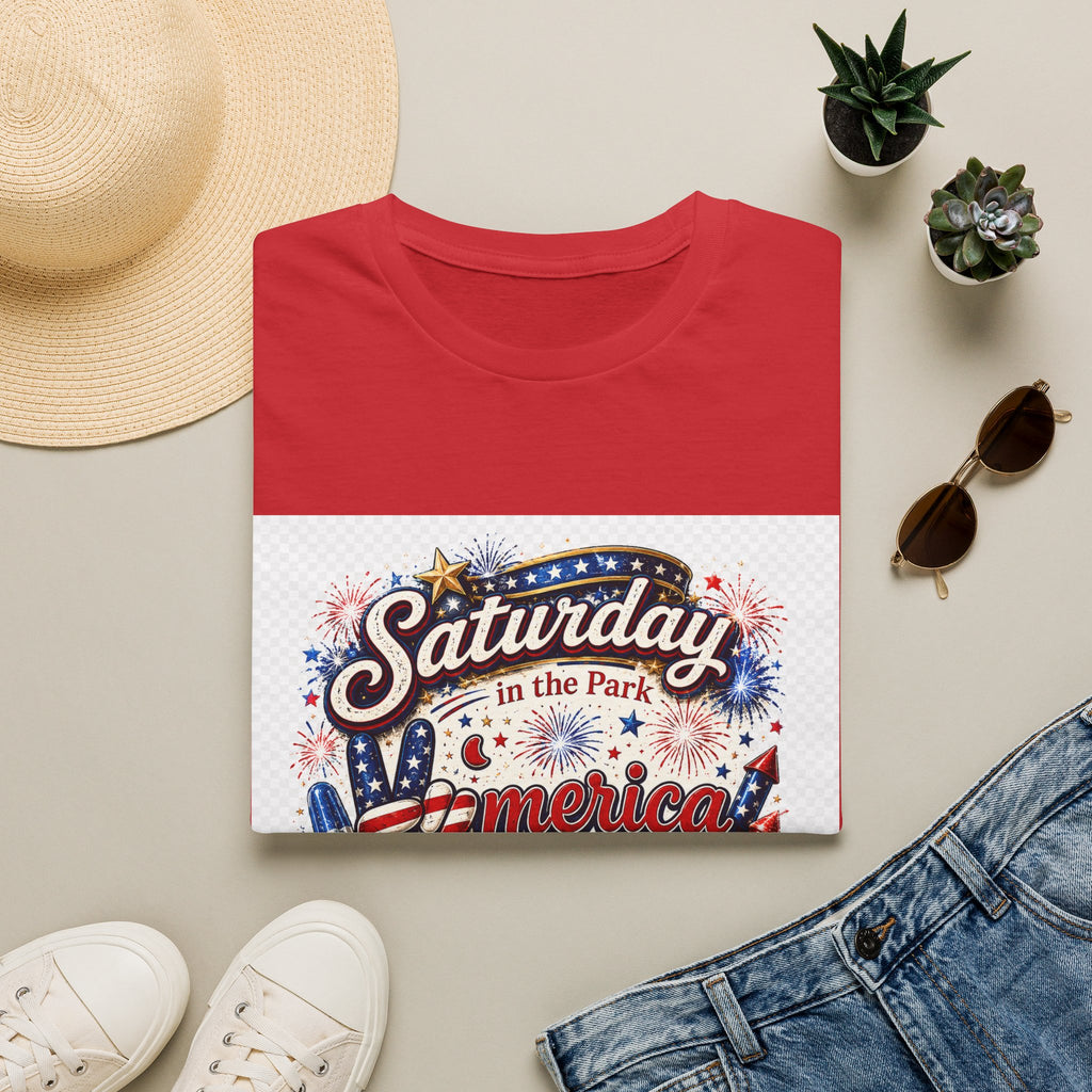 Saturday in the Park America T-Shirt — Patriotic 4th of July Celebration Tee