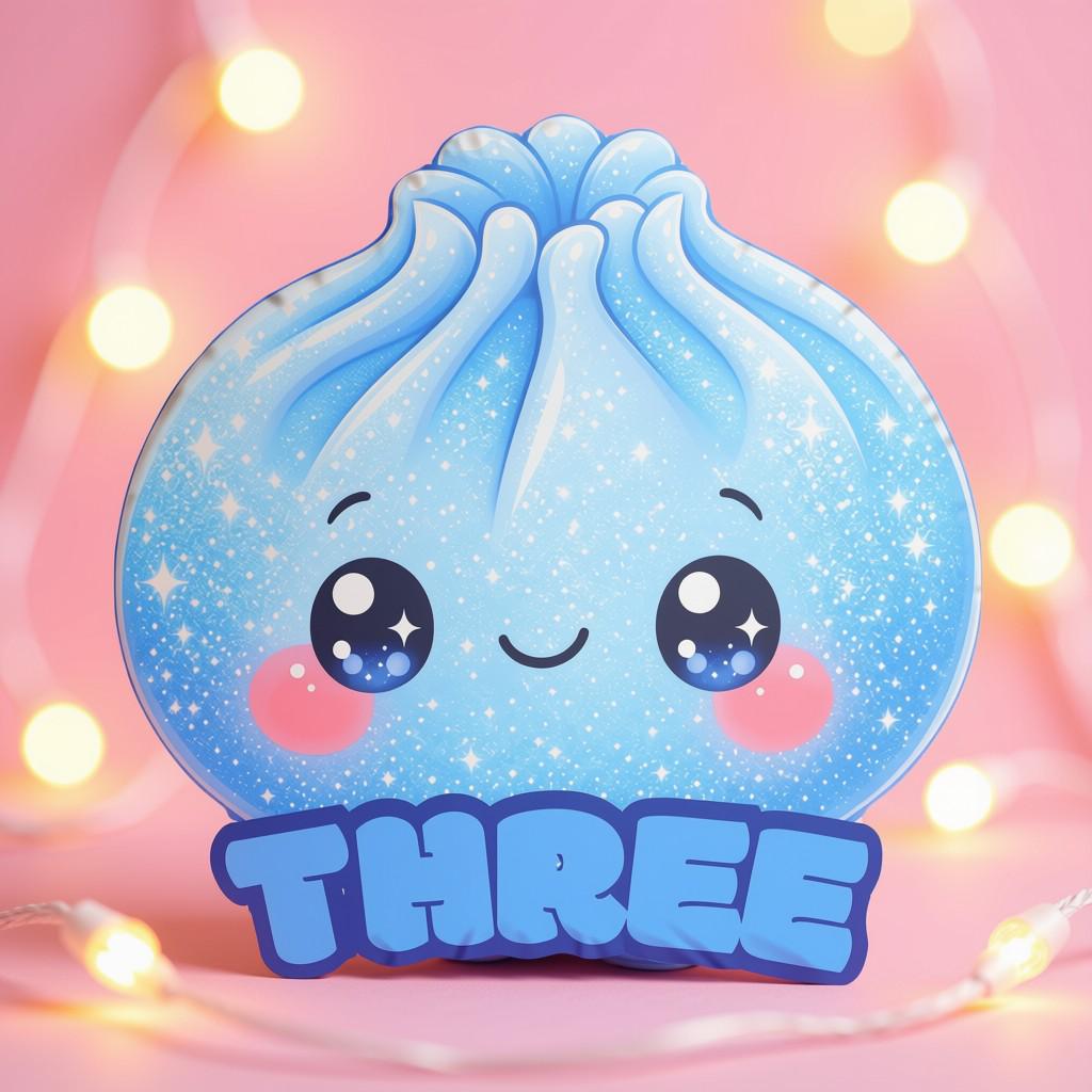 Personalized Blue Dumpling Squishy Pillow – Soft, Squishy, Double-Sided Design