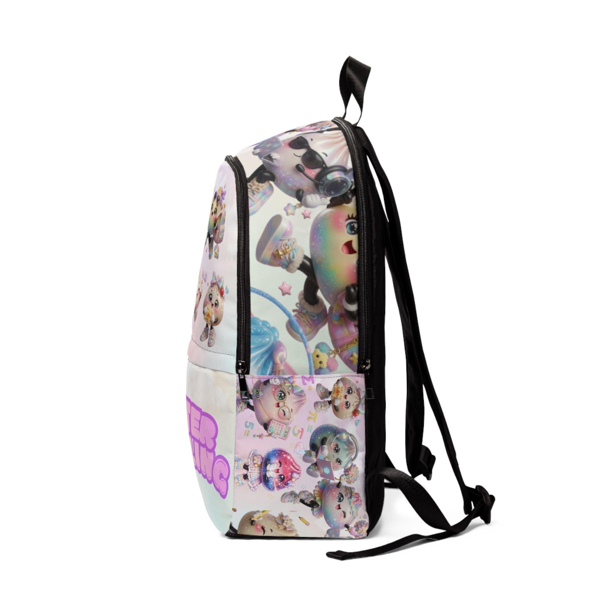 Glitter Dumpling Backpack — Pastel Cute Character School Bag